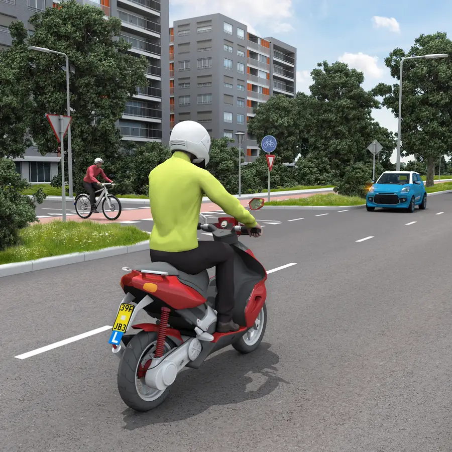 Bromfiets scooter theorie leer je met een online cursus van 10theorie